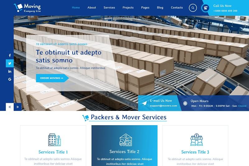 Moving Company Lite Theme