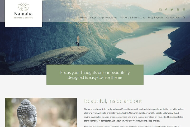 Namaha Retreat Center WordPress Theme