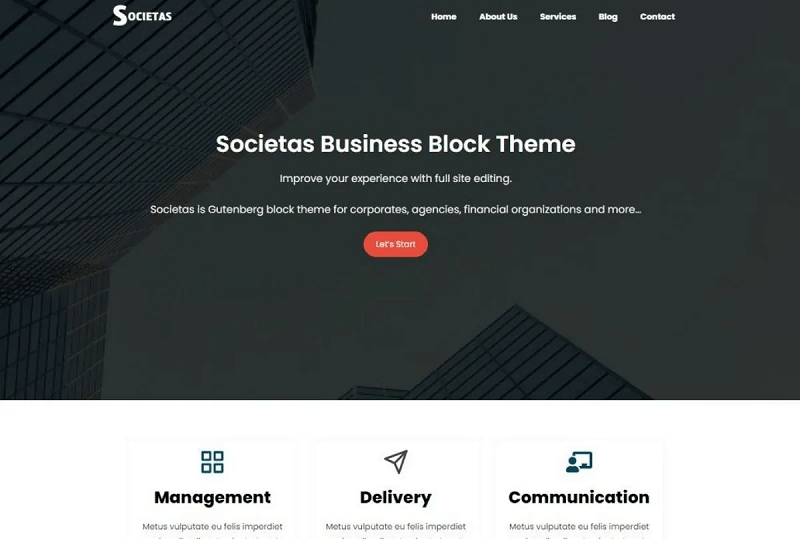 Societas - Organization WordPress Theme