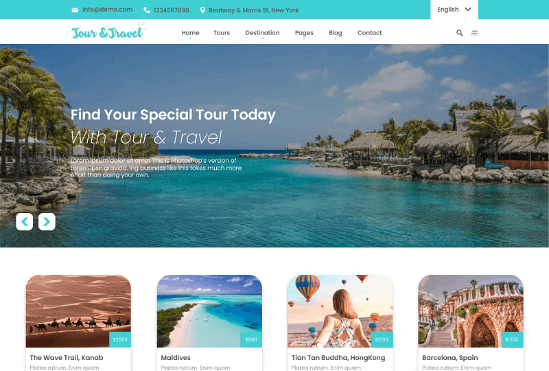 The Travel Booking WordPress Theme