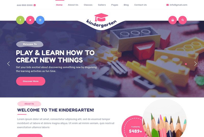 VW Kindergarten WordPress Theme