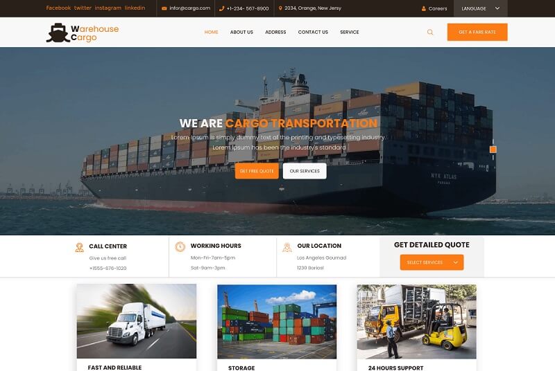 Warehouse Cargo Theme