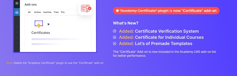 Academy Certificates: Free WordPress LMS Plugins