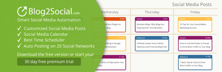 Blog2Social Social Media Auto Post & Scheduler