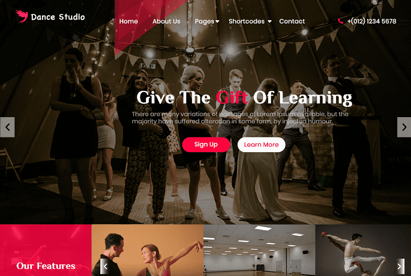 Dance Studio WordPress Themes