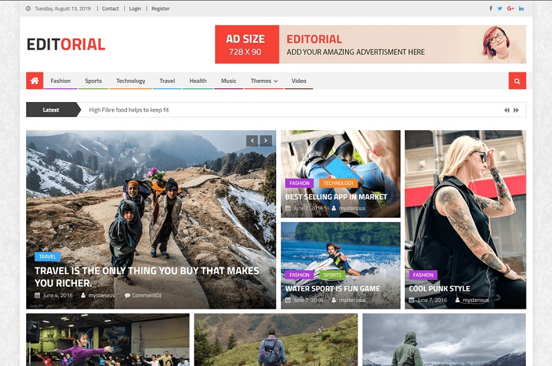 Editorial WordPress Themes