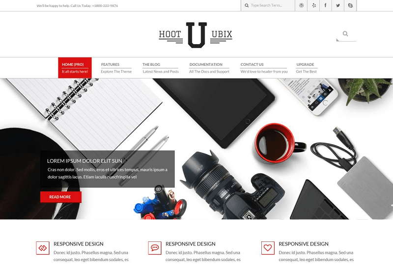 Hoot Ubix WordPress Theme for Product Showcase
