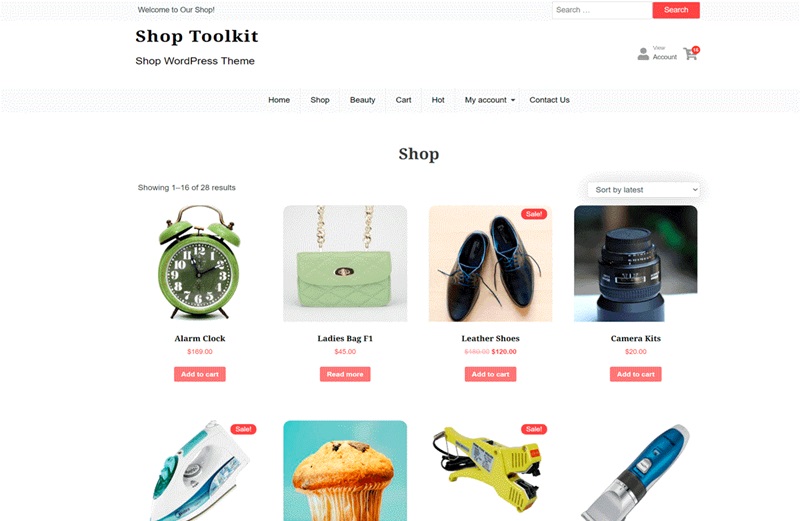 Shop Toolkit WordPress Theme for Product Showcase