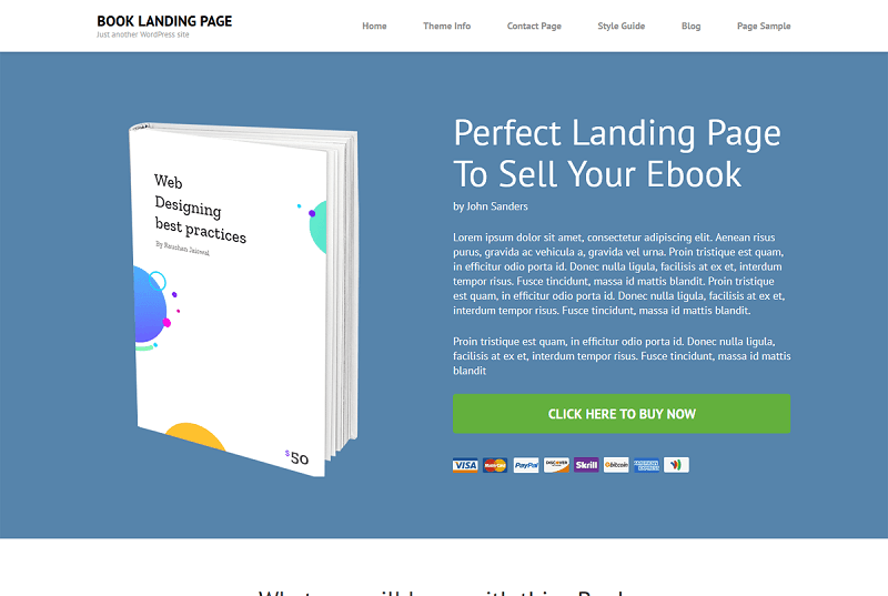 Book Landing Page