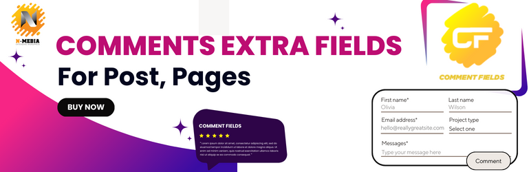 Comments Extra Fields For Post,Pages and CPT