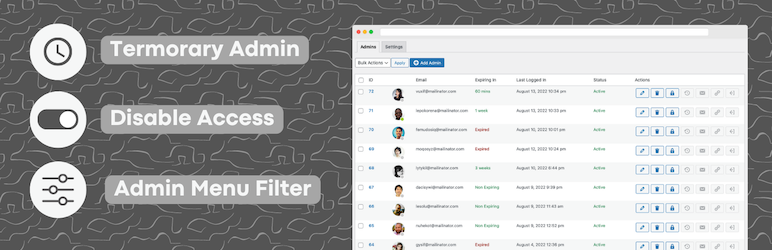 Controlled Admin Access WordPress Plugin