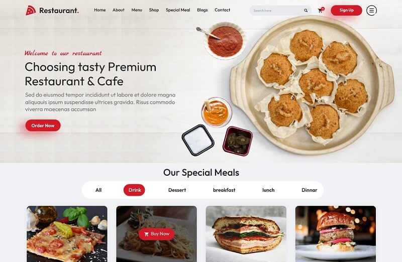 Restaurant Food Delivery Theme