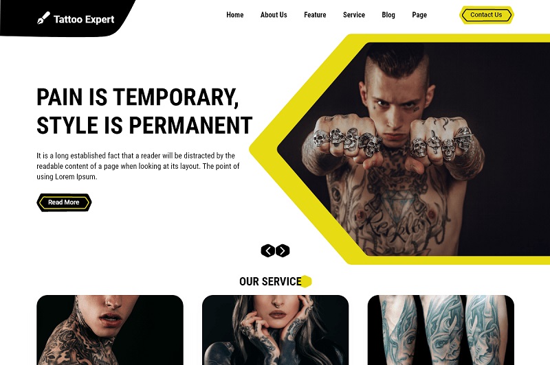 Tattoo Artist WordPress Theme