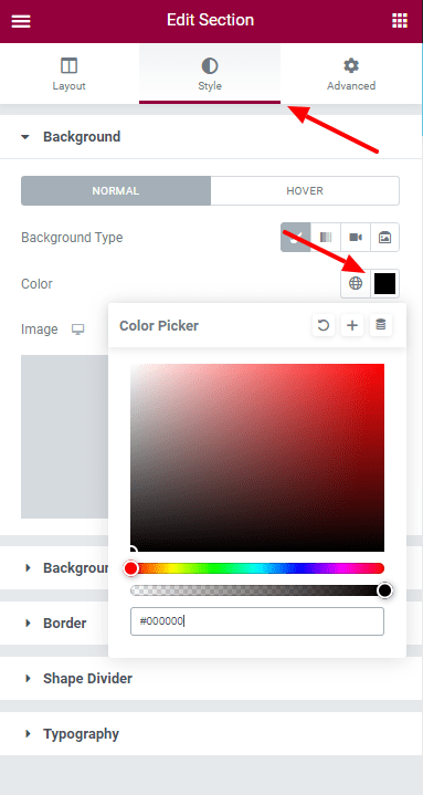 background color section 