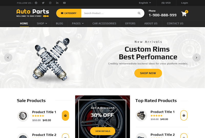 Auto deals parts website