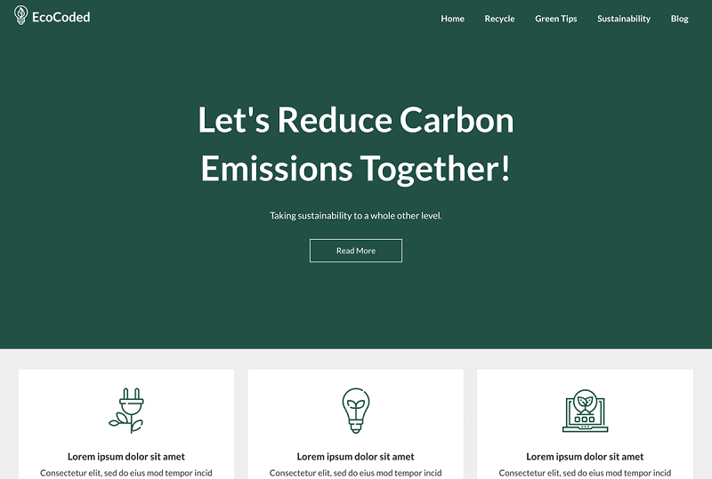 EcoCoded Eco-Friendly WordPress Theme