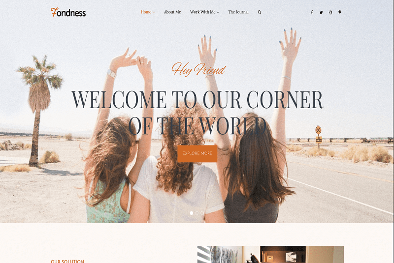 Fondness WordPress Theme with Pre-made Pages