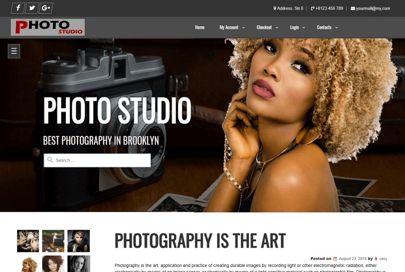Photo Studio WordPress Themes