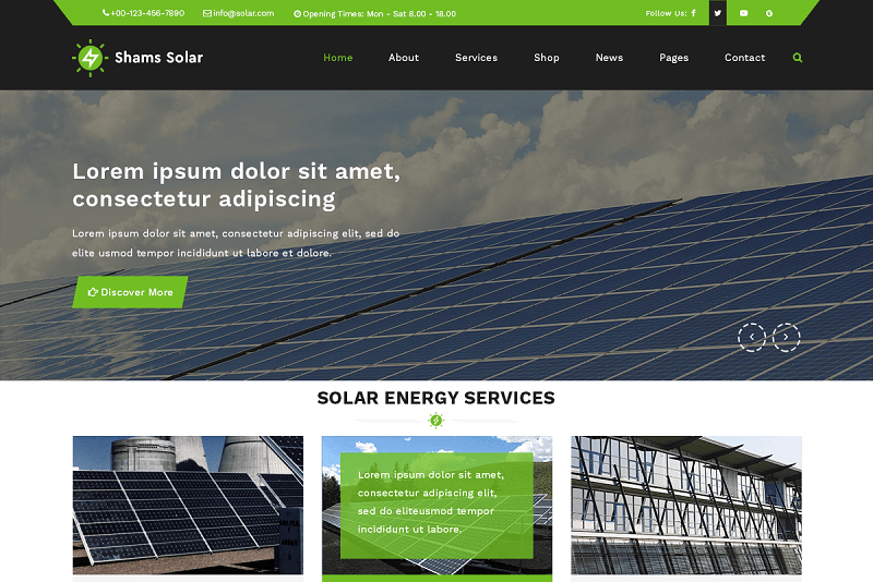 Shams Solar Theme