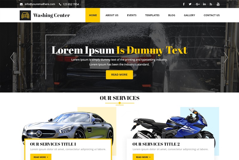 Washing Center Car Wash WordPress Theme