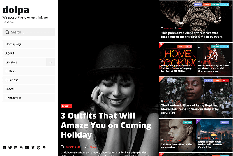 Dolpa Influencer WordPress Theme