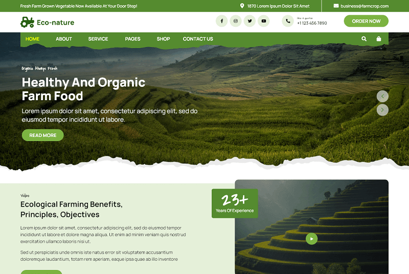 Eco Nature Elementor Theme