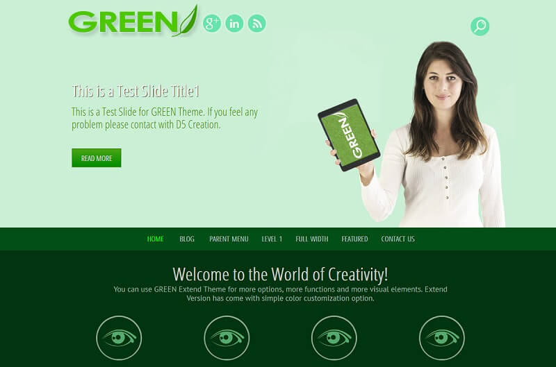 GREEN EYE WordPress Theme