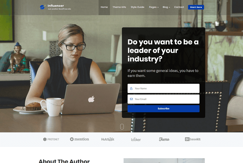 Influencer WordPress Theme