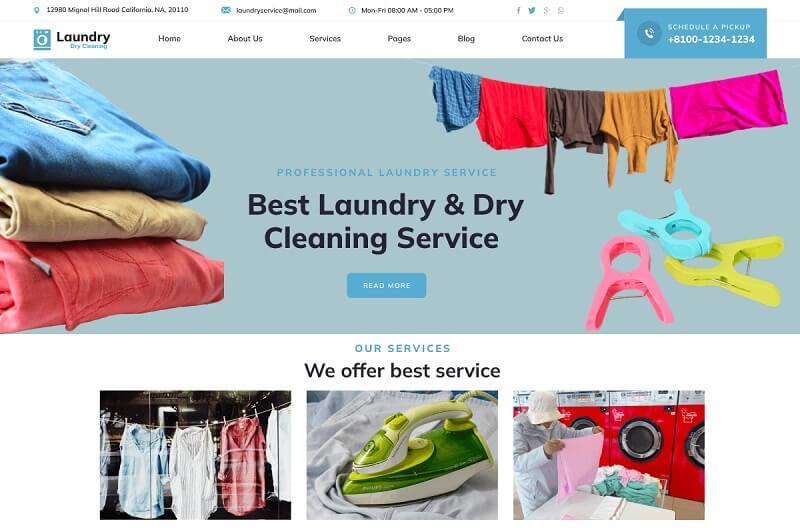 Laundry WordPress Themes