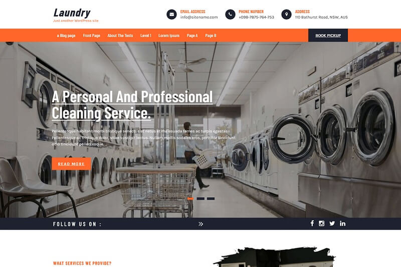 Laundry Lite WordPress Theme
