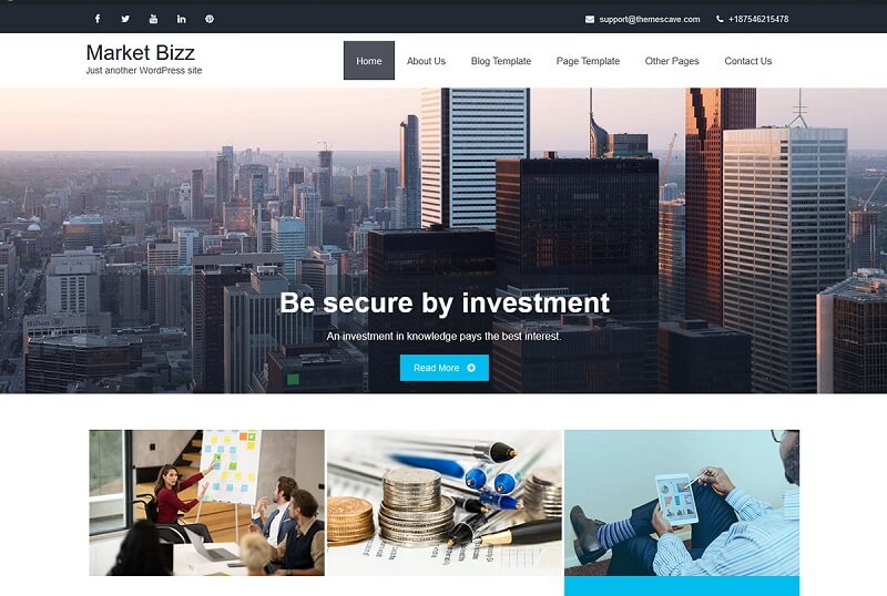 Market Bizz Forex Trading WordPress Theme