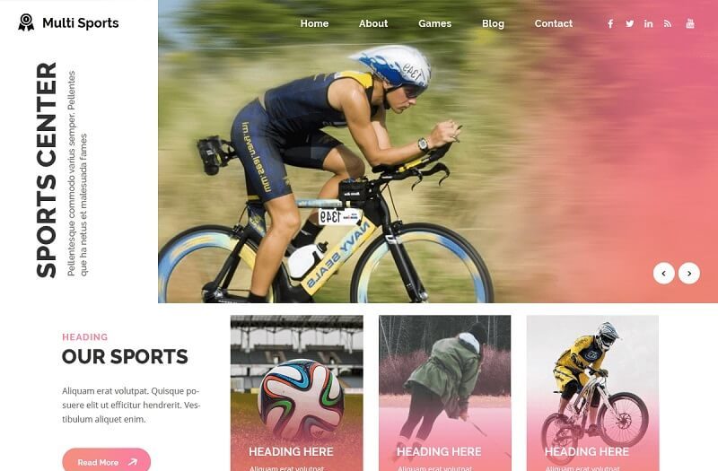 Multi Sports WordPress Theme