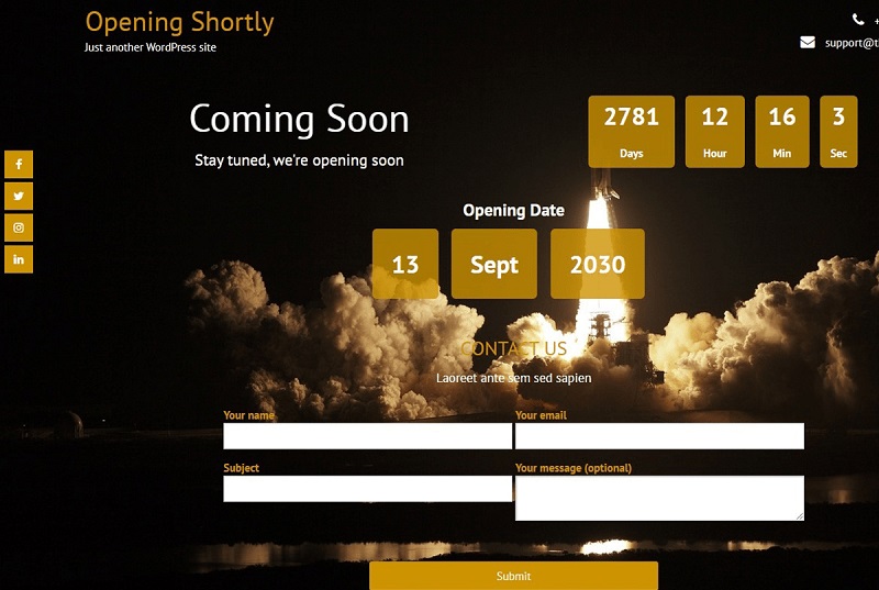 Coming Soon WordPress Themes