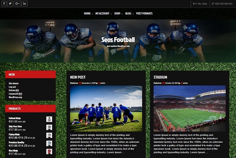 Seos Football WordPress Themes