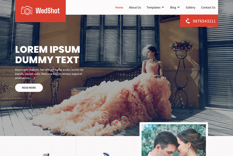 Wedshot Wedding Photography Theme