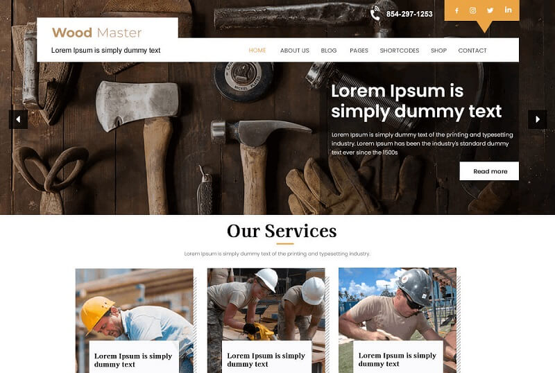 Wood Master - Woodwork WordPress Theme