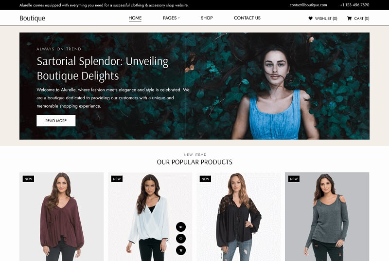 Boutique Designer Shop WordPress Theme