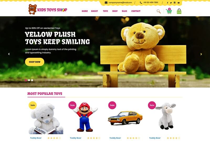 Kid Toys Store WordPress Theme