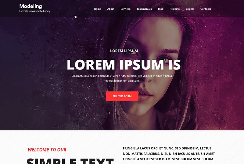 Modeling Lite Agency WordPress Theme