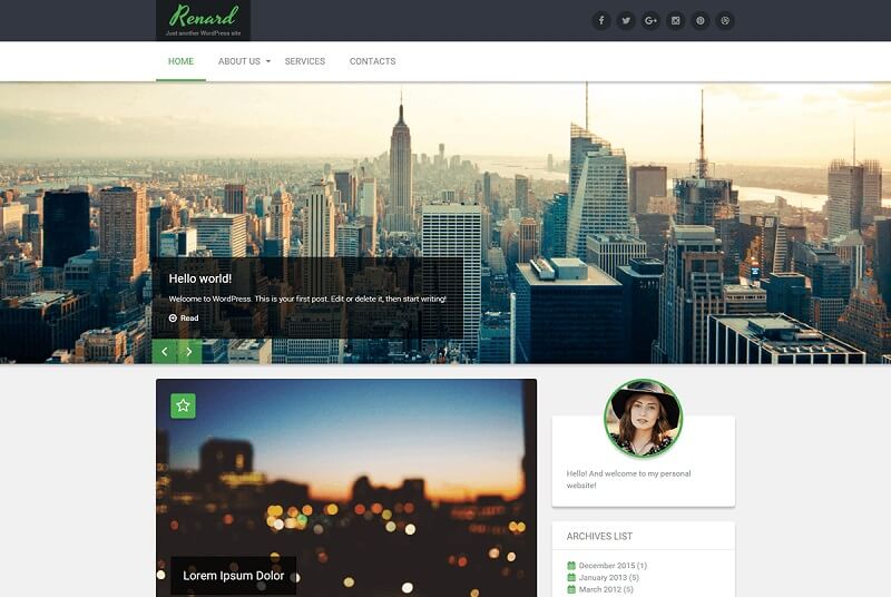 Renard - Material Design WordPress Theme