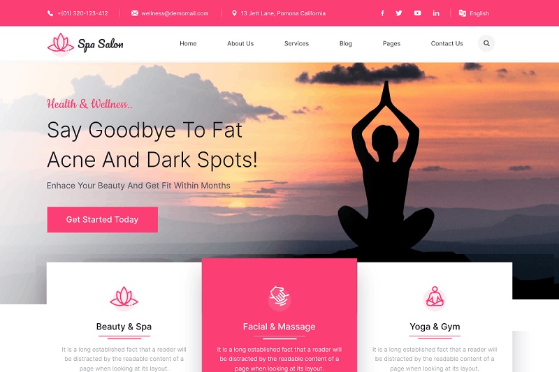 Spa Salon - Free Physiotherapy WordPress Theme