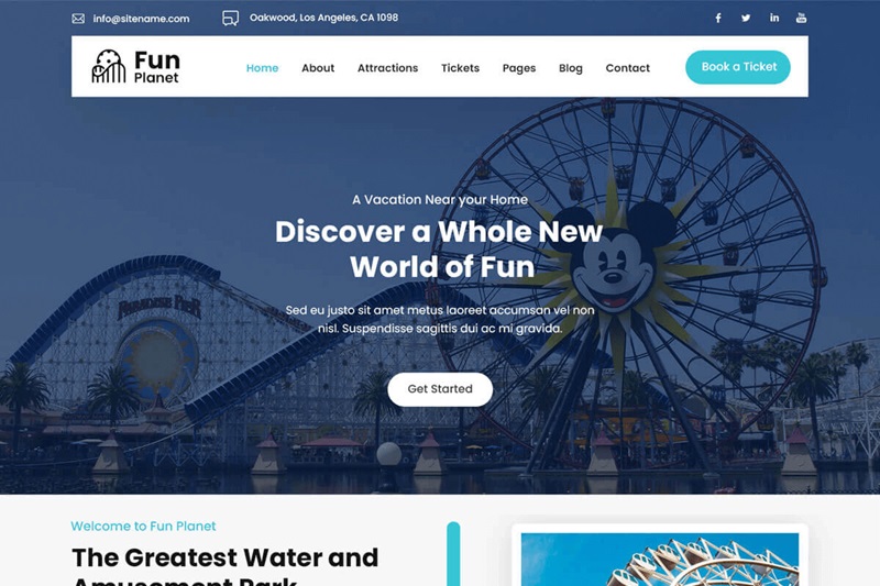 Fun Planet FSE Water Sports WordPress Theme