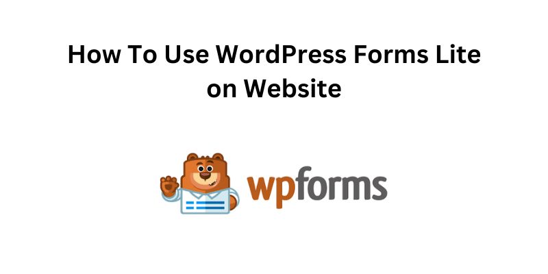How To Use WordPress Forms Lite on Website