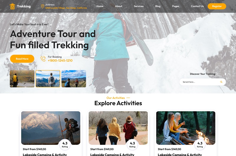 Adventure Trekking Camp WordPress Theme