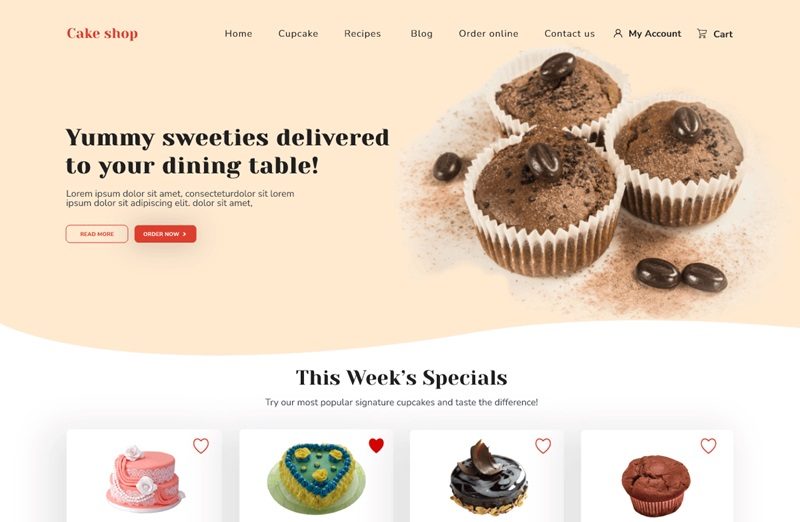Cake Shop Bakery WordPress Theme