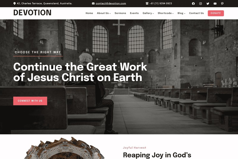 Devotion Ministry WordPress Theme