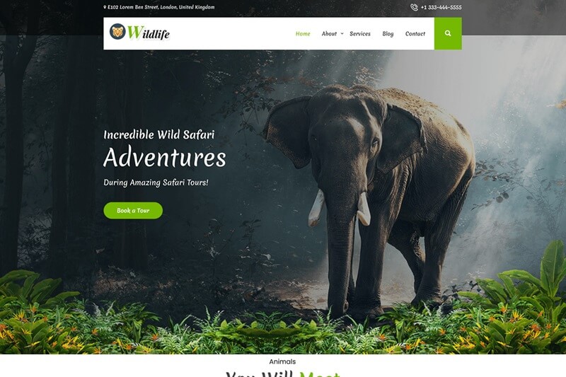 Free Wildlife WordPress Themes