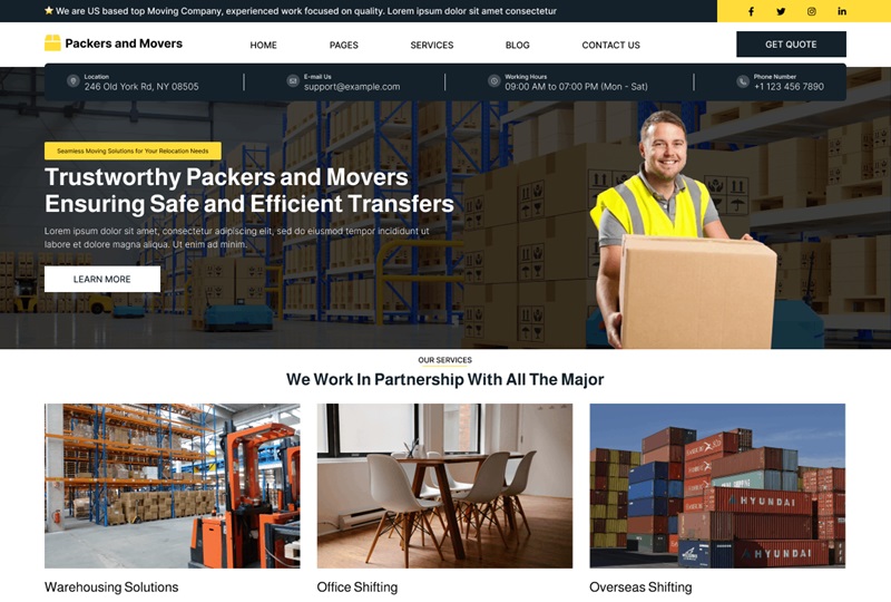 Movers and Packers WordPress Themes