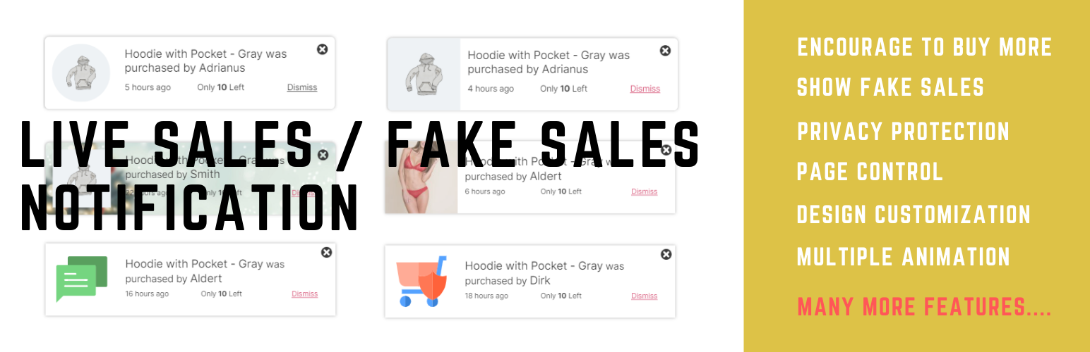 Live sales notification for WooCommerce