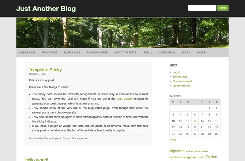RCG Forest WordPress Theme
